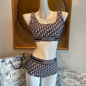 Dior Black and White Bikini Set